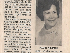 1970-President Pauline Thompson honored