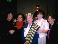 Pat Allen, Cindy Phillips, Caroline Wilkins, Sheila Countryman-Bean and Nancy Kniest attend District 8 Conference