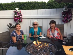 Cynthia, Isbell & Carol at the pool party