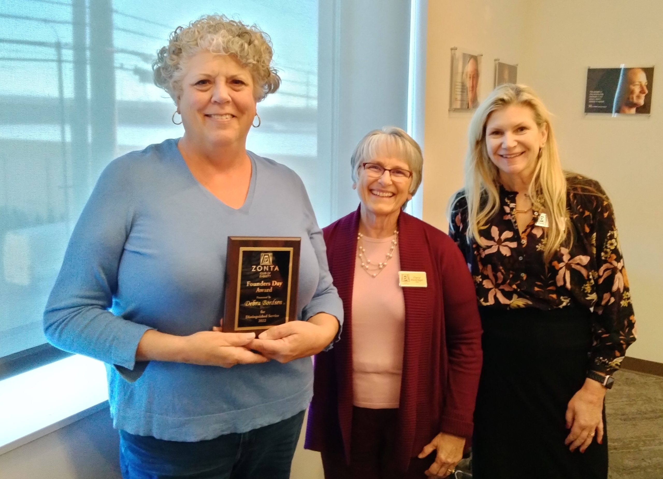 Debra Bordsen receives our 2022 Founder’s Day Award!