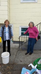 Marilyn M. and Marilyn W. helping out at Homeward House